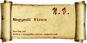 Negyedi Vince névjegykártya